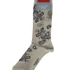MARCOLIANI JALI PAISLEY CALF SOCK - BEIGE