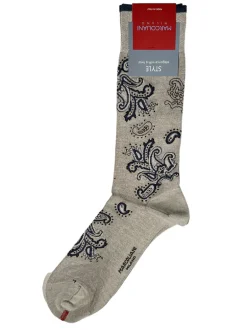 MARCOLIANI JALI PAISLEY CALF SOCK - BEIGE