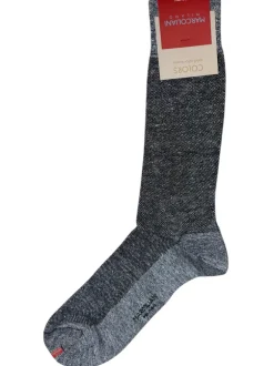 MARCOLIANI LINEN & COTTON PIQUE SOCK - MARINA BLUE
