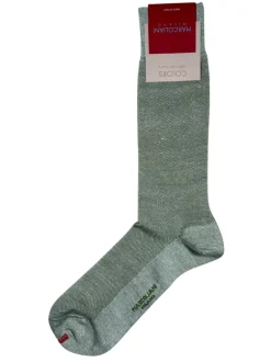 MARCOLIANI LINEN & COTTON PIQUE SOCK - SAGE