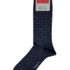 MARCOLIANI MICRODOTS CALF SOCK - NAVY