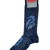 MARCOLIANI PIMA COTTON KOI FISH CALF SOCK - INDIGO BLUE