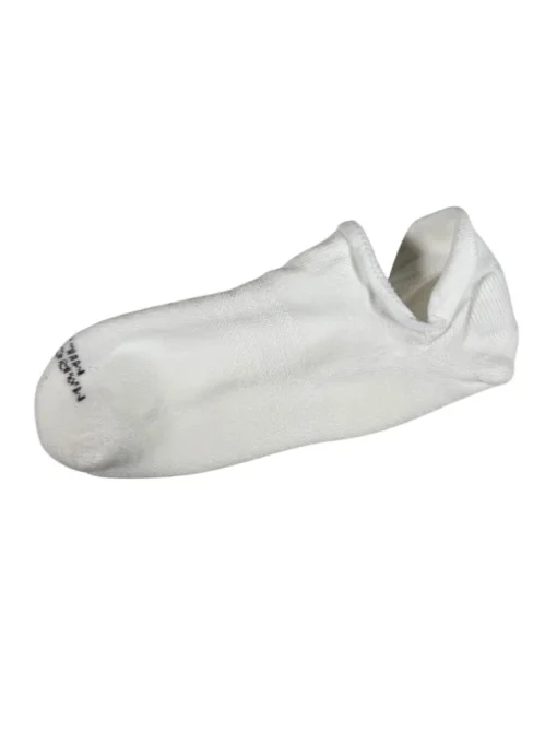 MARCOLIANI PIMA COTTON SOLID COLOR INVISIBLE SNEAKER SOCK - WHITE