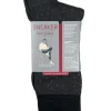 MARCOLIANI PIMA COTTON TWEED CALF SOCK - CHARCOAL
