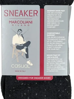 MARCOLIANI PIMA COTTON TWEED CALF SOCK - CHARCOAL