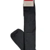 MARCOLIANI SOLID RIBBED COTTON OVER-CALF SOCK - CHARCOAL