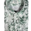 MAZZARELLI LINEN SPORT SHIRT - GREEN FLORAL