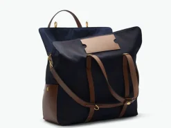 MISMO M/S MEGA TOTE - PIONEER BLUE/CUOIO