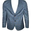 OARS & OLD IVY WOOL BLEND SPORT COAT - BLUE/TAN CHECK