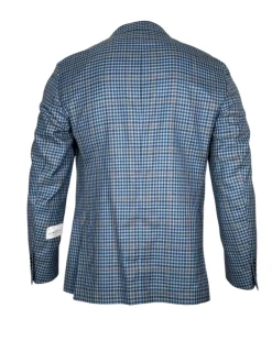 OARS & OLD IVY WOOL BLEND SPORT COAT - BLUE/TAN CHECK