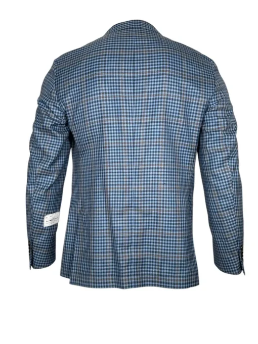 OARS & OLD IVY WOOL BLEND SPORT COAT - BLUE/TAN CHECK