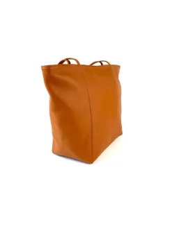 ORSYN VIENNA TOTE BAG - BRANDY PEBBLE GRAIN