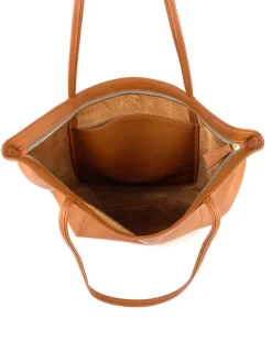 ORSYN VIENNA TOTE BAG - BRANDY PEBBLE GRAIN