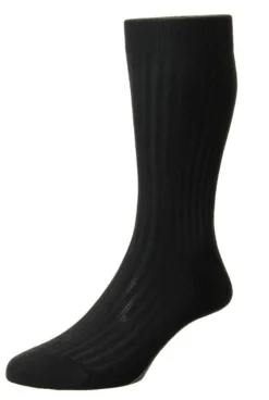 PANTHERELLA LABURNUM MEN'S MERINO SOCK - BLACK
