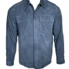 PAUL & SHARK MEN'S AQUALEATHER SUEDE JACKET - DUSK BLUE
