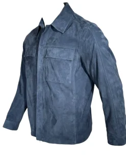 PAUL & SHARK MEN'S AQUALEATHER SUEDE JACKET - DUSK BLUE