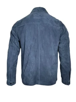PAUL & SHARK MEN'S AQUALEATHER SUEDE JACKET - DUSK BLUE