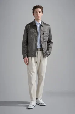PAUL & SHARK MEN'S RIVIERA SHIRT JACKET - PLATINUM