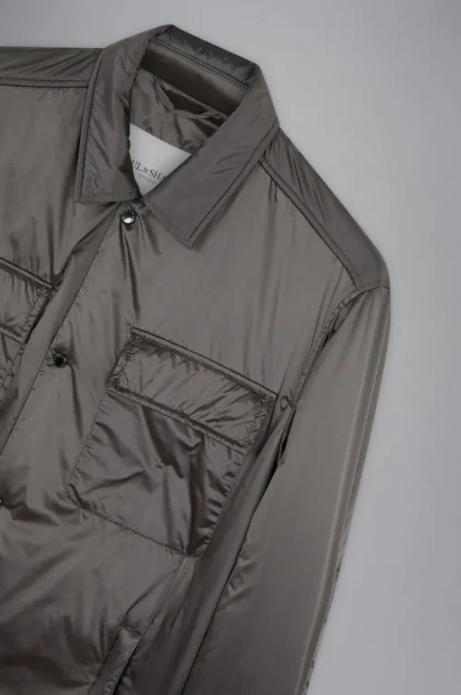 PAUL & SHARK MEN'S RIVIERA SHIRT JACKET - PLATINUM