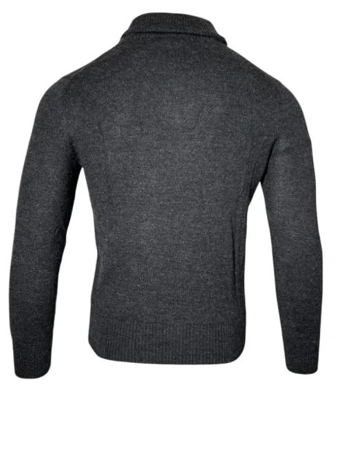 PERU UNLIMITED 2 BUTTON SHAWL SWEATER - CHARCOAL HEATHER