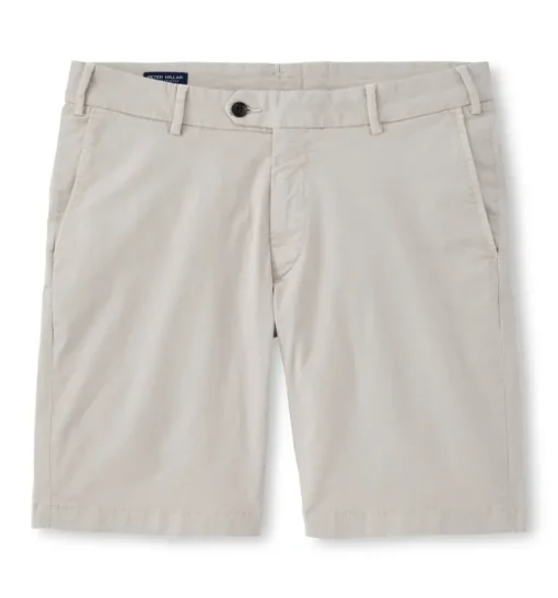 PETER MILLAR COTTON STRETCH SHORTS - STONE