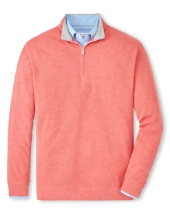 PETER MILLAR CROWN COMFORT PULLOVER SWEATER - GERANIUM
