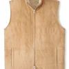 PETER MILLAR FEATHERWEIGHT SUEDE VEST - SAND