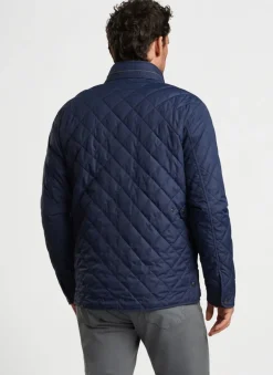 PETER MILLAR QUILTED SUFFOLK COAT - NAVY