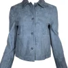 PUROTATTO SUEDE JACKET - LIGHT BLUE