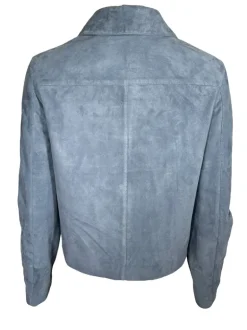 PUROTATTO SUEDE JACKET - LIGHT BLUE