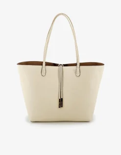 REMI/REID DEPARTURE REVERSIBLE TOTE BAG - CREAM/TAUPE