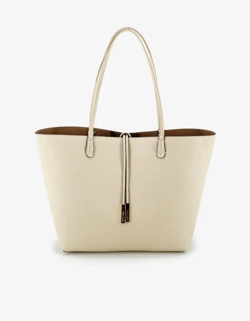 REMI/REID DEPARTURE REVERSIBLE TOTE BAG - CREAM/TAUPE