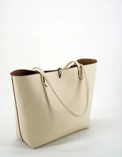 REMI/REID DEPARTURE REVERSIBLE TOTE BAG - CREAM/TAUPE