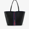 REMI/REID DEPARTURE STRIPE REVERSIBLE TOTE BAG - BLACK/NAVY