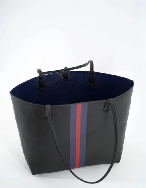 REMI/REID DEPARTURE STRIPE REVERSIBLE TOTE BAG - BLACK/NAVY