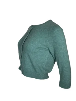 REPEAT CASHMERE CARDIGAN - AQUA
