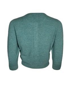 REPEAT CASHMERE CARDIGAN - AQUA