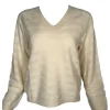REPEAT CASHMERE V-NECK SWEATER - VANILLA