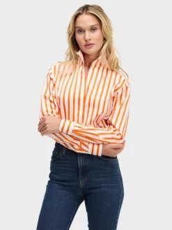 SARAH ALEXANDRA SIGNATURE SHIRT - TANGERINE DREAM