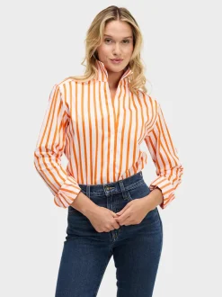 SARAH ALEXANDRA SIGNATURE SHIRT - TANGERINE DREAM