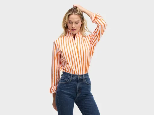 SARAH ALEXANDRA SIGNATURE SHIRT - TANGERINE DREAM