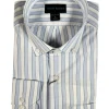 SCOTT BARBER BOLD SATEEN STRIPE MEN’S SHIRT - SKY