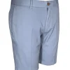 SCOTT BARBER MEN’S SAVANNAH TWILL SHORT - COUNTRY BLUE