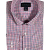 SCOTT BARBER TATTERSAL MEN’S SHIRT - BERRY