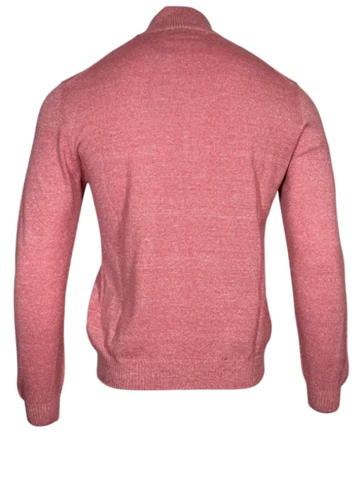 SETTEFILI CASHMERE 1/4 ZIP SWEATER - RED
