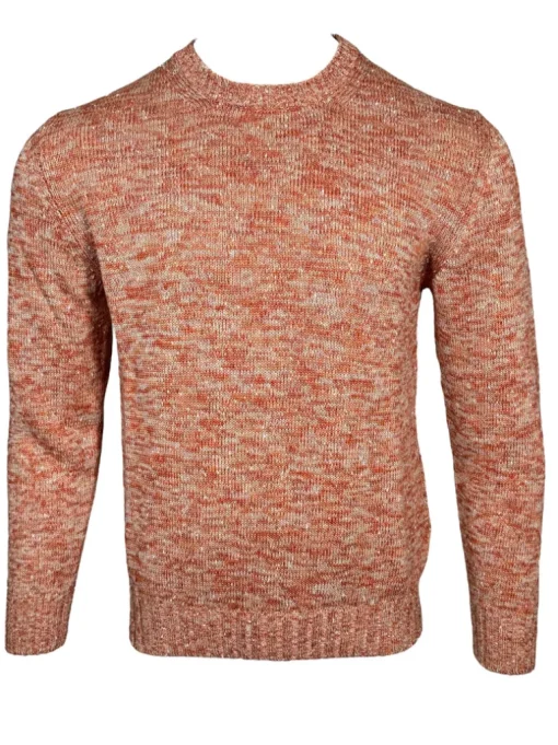SETTEFILI CASHMERE CREW SWEATER - ORANGE
