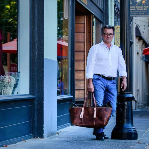 SONOMA COUNTY LEATHER - MOON MOUNTAIN WEEKENDER BAG