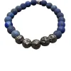 TATEOSSIAN BEADED BRACELET - BLUE LAPIS AND STEEL BEADS