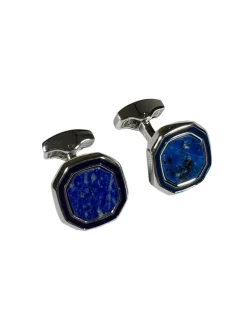 TATEOSSIAN CUFF LINKS - LAPIS OCTOGON