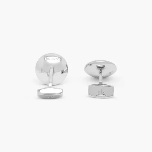 TATEOSSIAN CUFF LINKS - WHITE MOTHER OF PEARL BULLSEYE